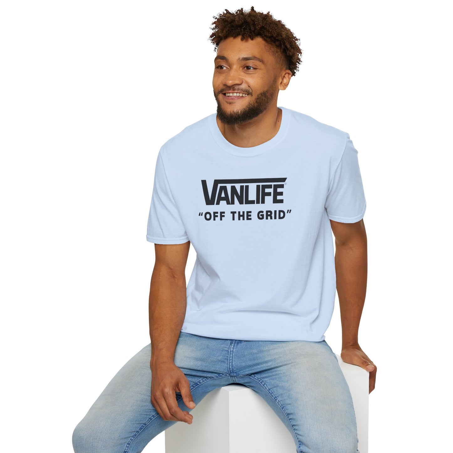 VANLIFE "OFF THE GRID". Unisex Softstyle 100% Cotton T-Shirt