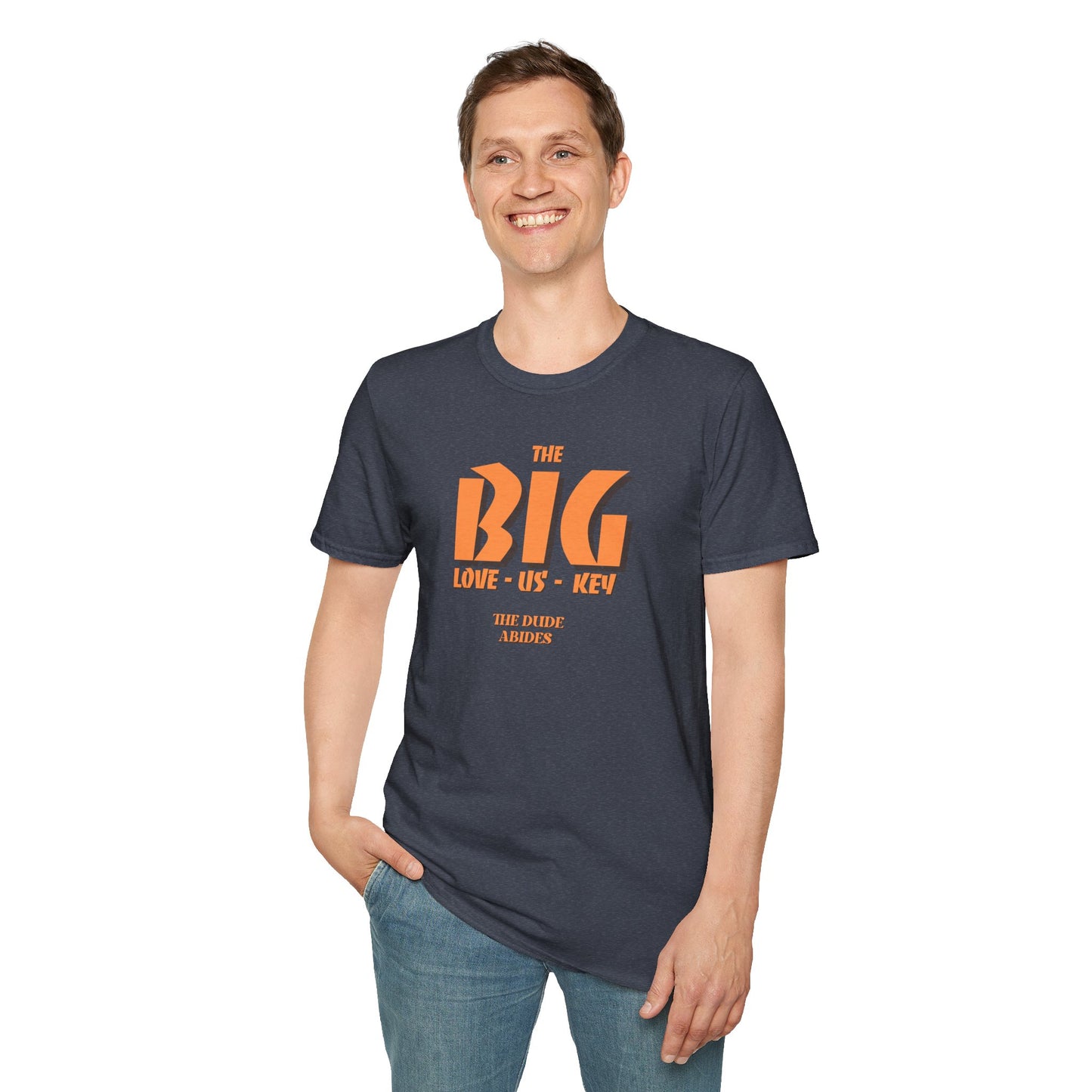 THE BIG LOVE-US-KEY Unisex Softstyle 100% Cotton T-Shirt