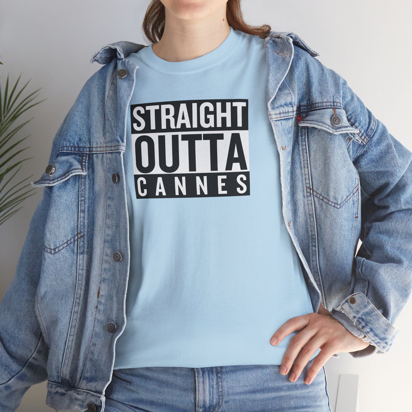 STRAIGHT OUTTA CANNES Unisex Heavy Cotton Tee