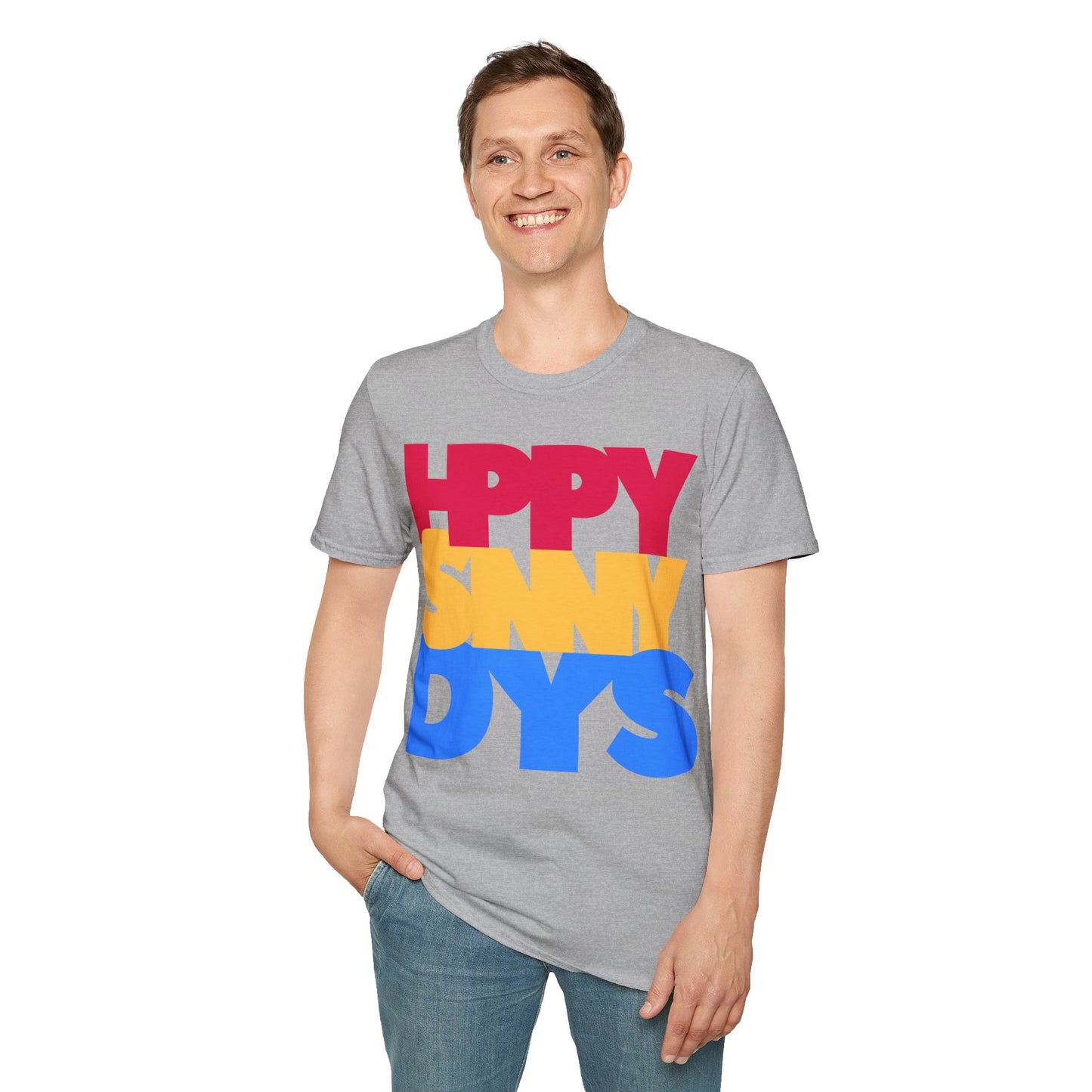 HPPY SNNY DYS Unisex Softstyle 100% Cotton T-Shirt