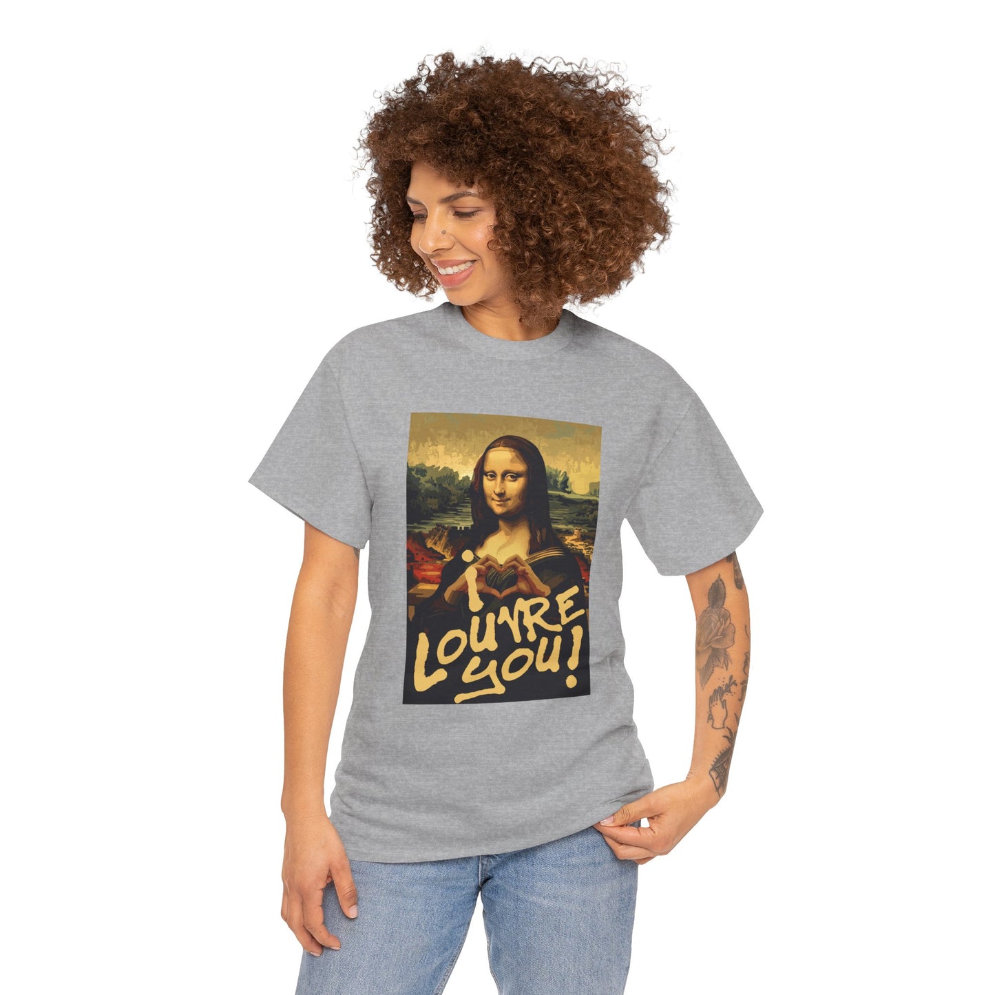 I LOUVRE YOU! Unisex Heavy Cotton Tee