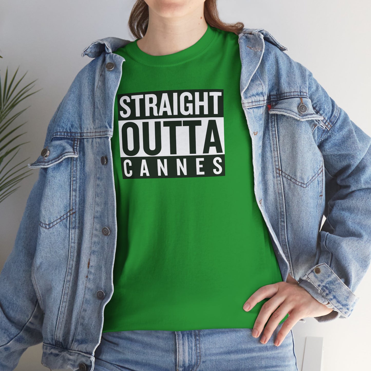 STRAIGHT OUTTA CANNES Unisex Heavy Cotton Tee