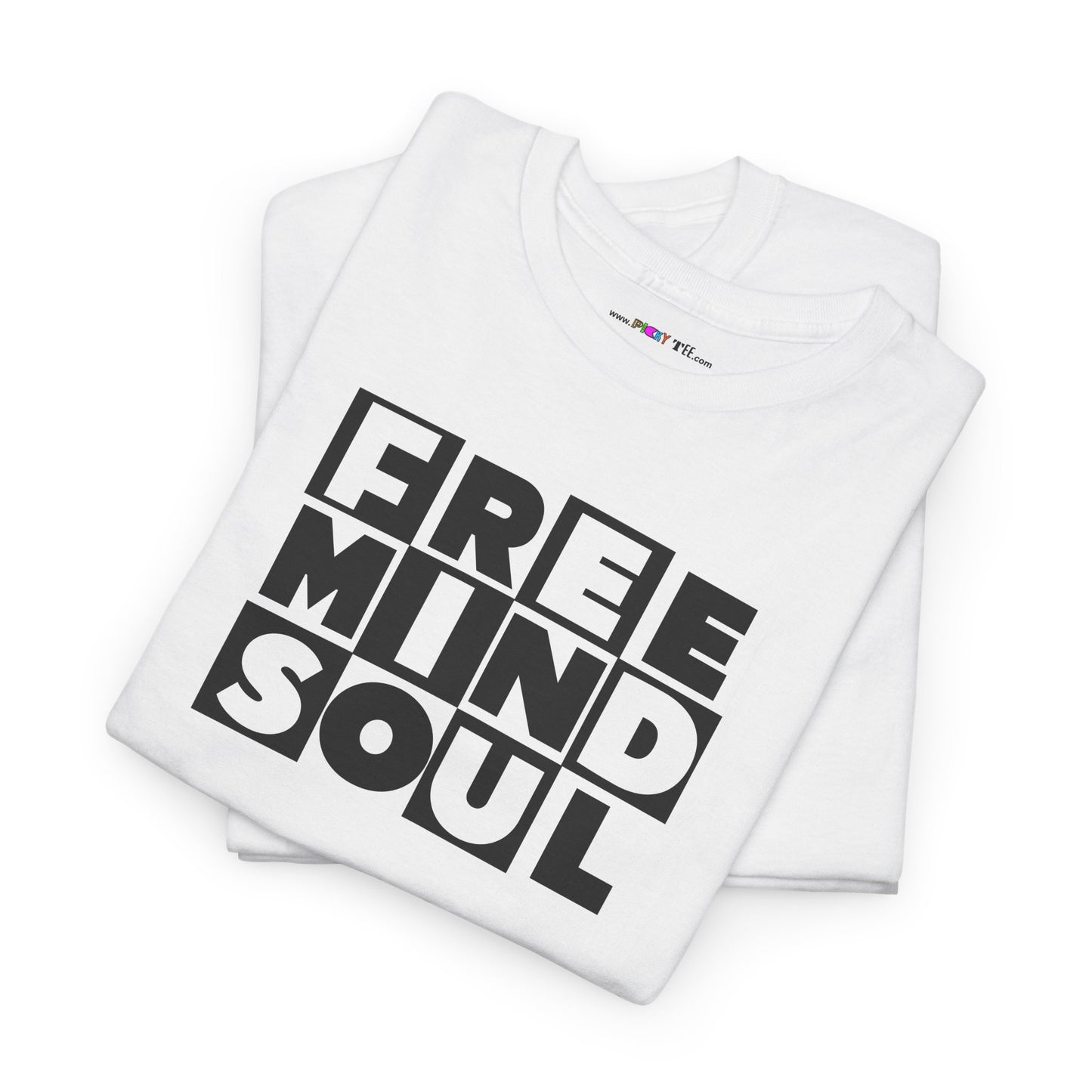 FREE MIND SOUL Unisex Heavy Cotton Tee