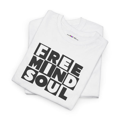 FREE MIND SOUL Unisex Heavy Cotton Tee