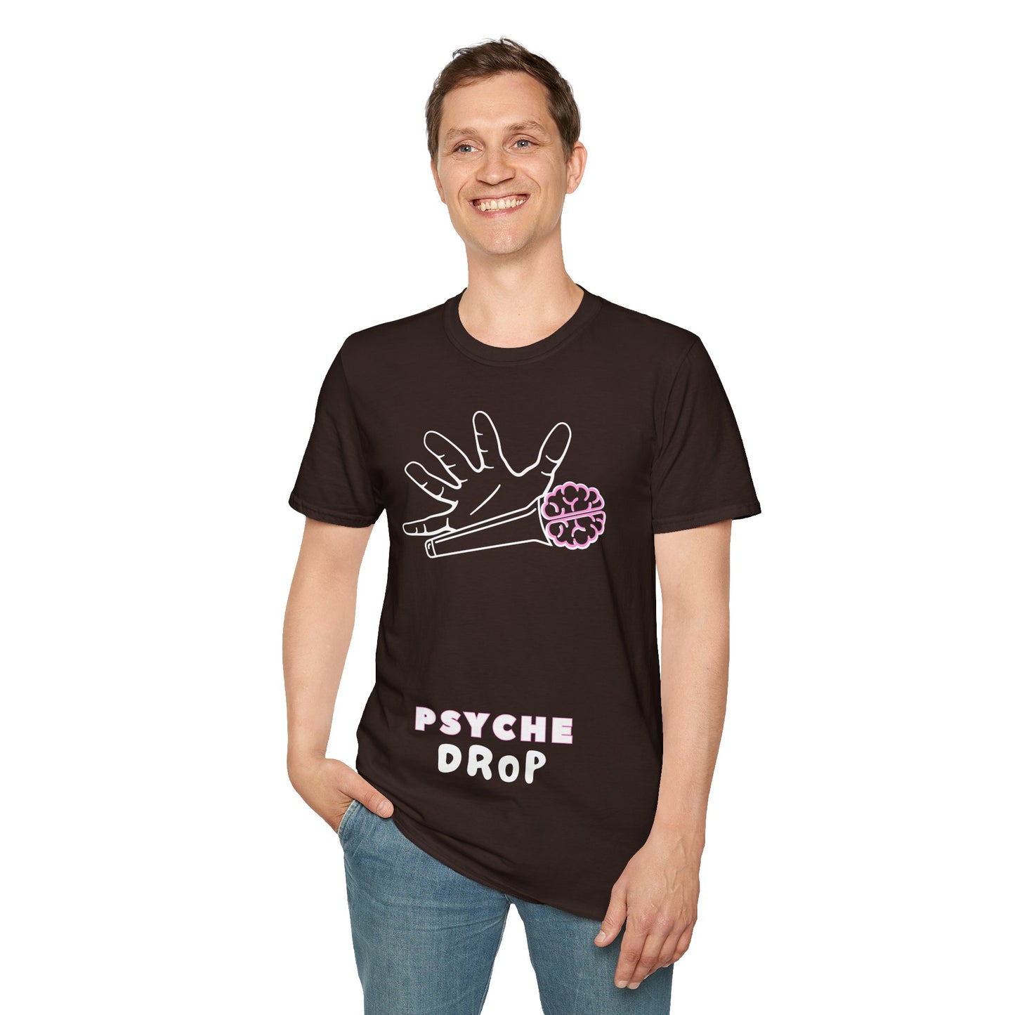 PSYCHE drop Unisex Softstyle 100% Cotton T-Shirt