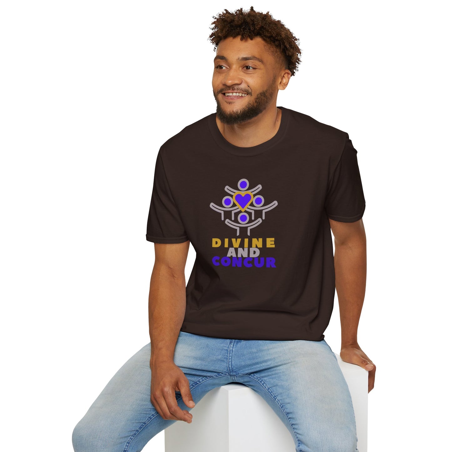 DIVINE AND CONCUR Unisex Softstyle 100% Cotton T-Shirt