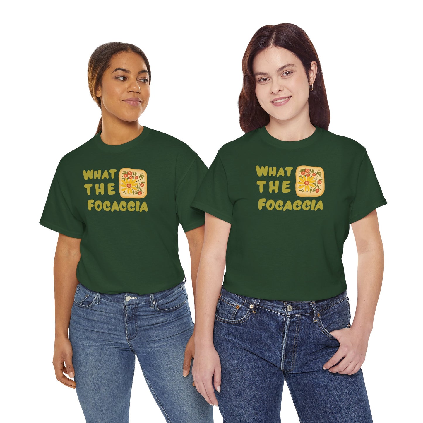 WHAT THE FOCACCIA Unisex Heavy Cotton Tee