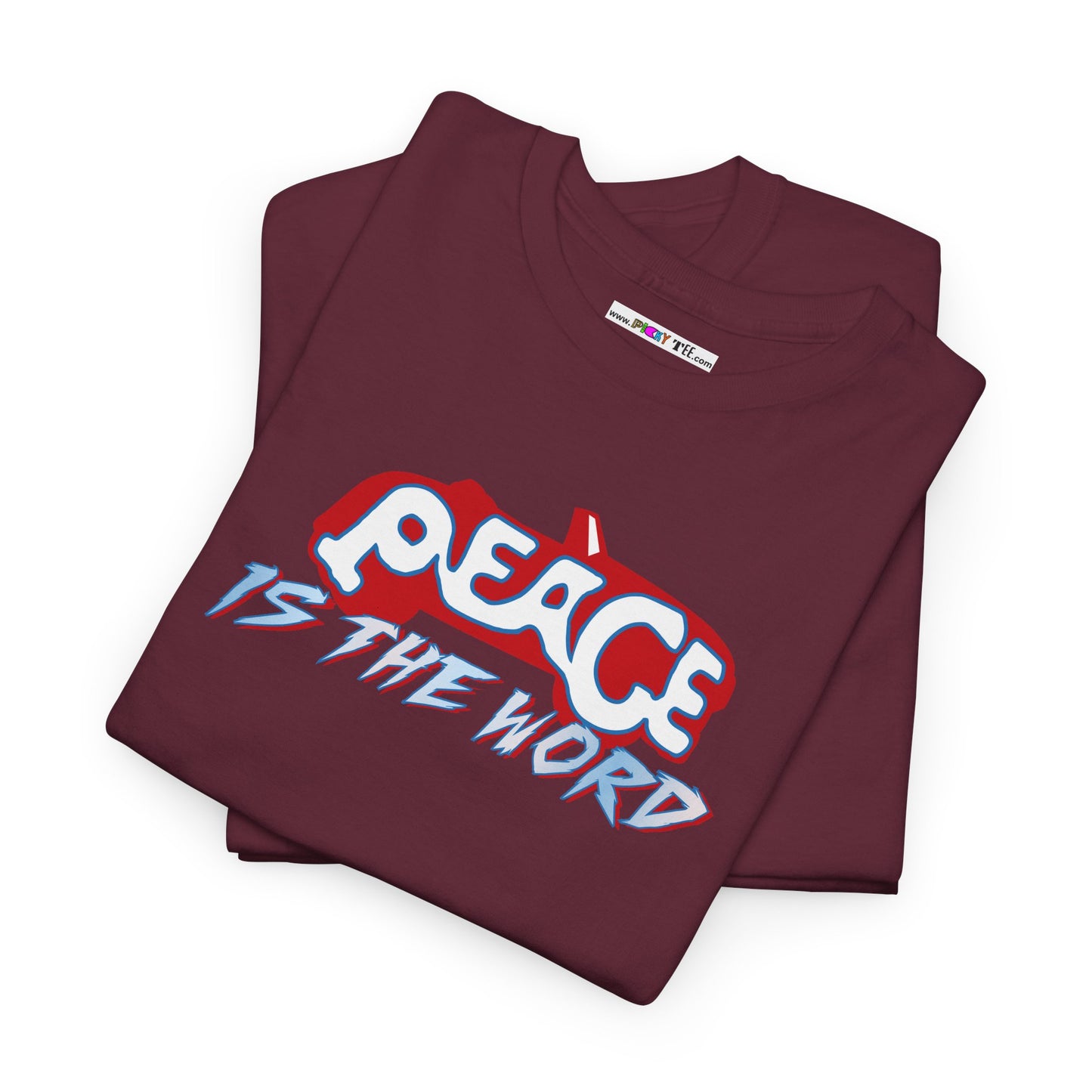 PEACE IS THE WORD Unisex Heavy Cotton Tee
