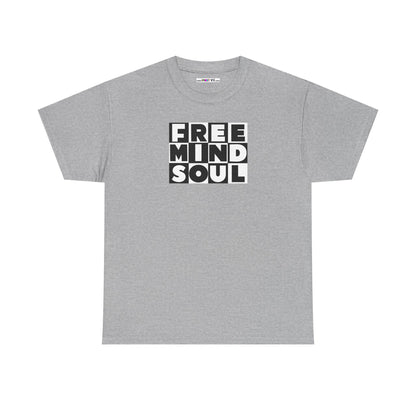 FREE MIND SOUL Unisex Heavy Cotton Tee