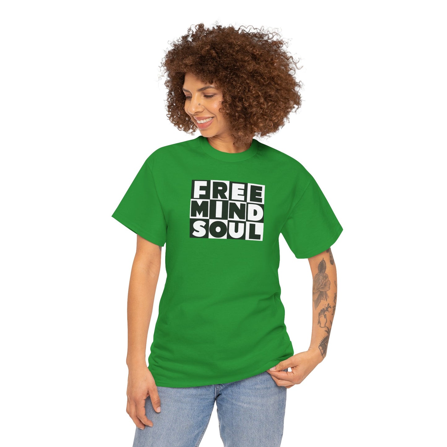 FREE MIND SOUL Unisex Heavy Cotton Tee