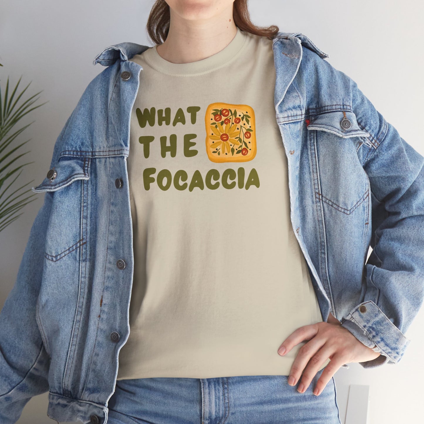 WHAT THE FOCACCIA Unisex Heavy Cotton Tee
