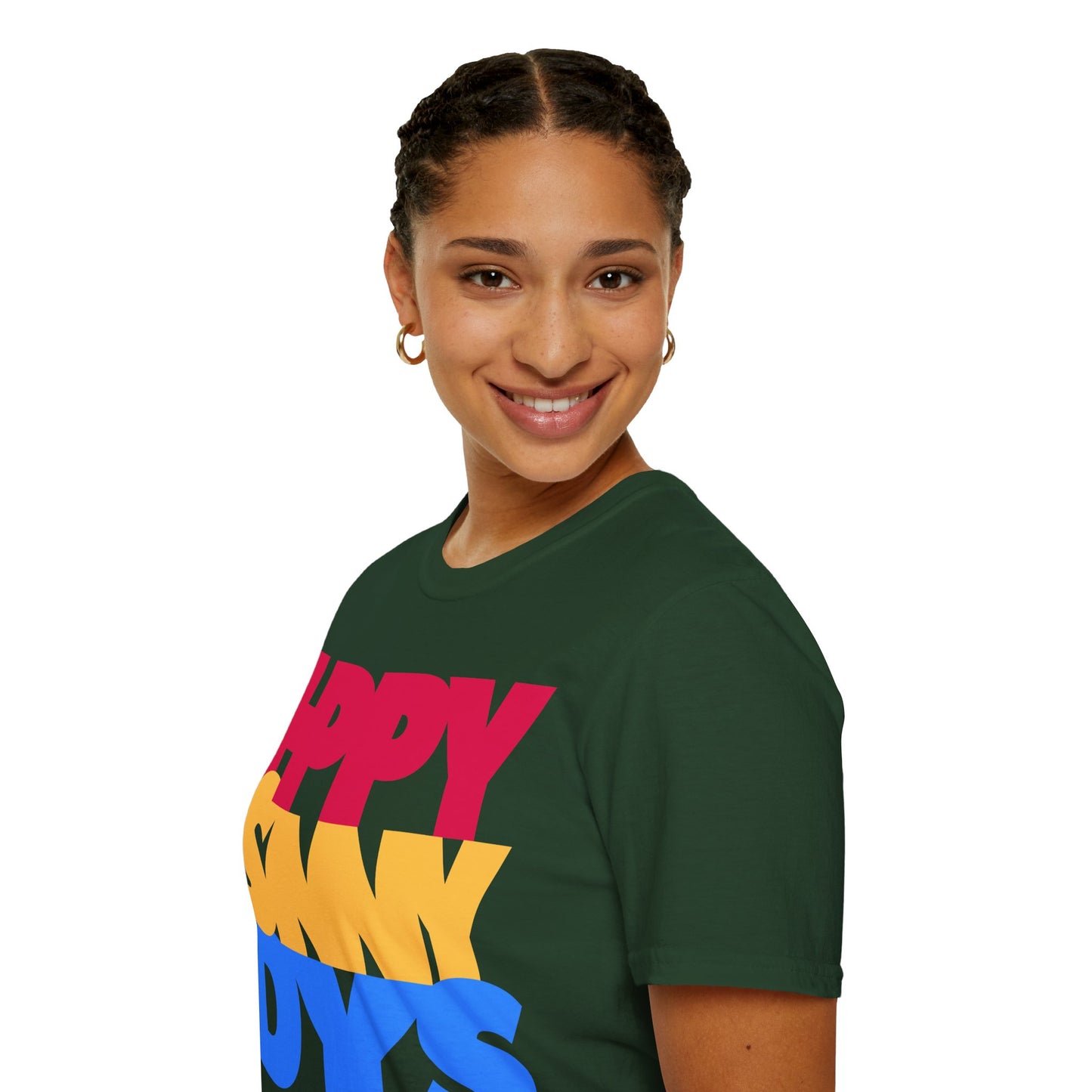 HPPY SNNY DYS Unisex Softstyle 100% Cotton T-Shirt