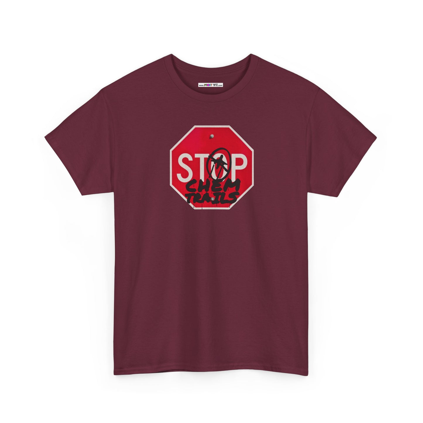 STOP chem trails Unisex Heavy Cotton Tee