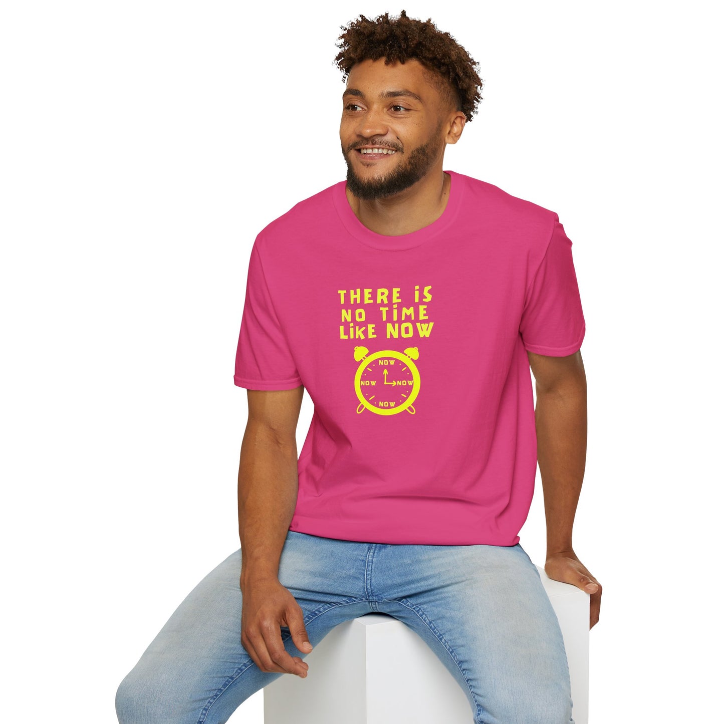 THERE IS NO TIME LIKE NOW Unisex Softstyle 100% Cotton T-Shirt