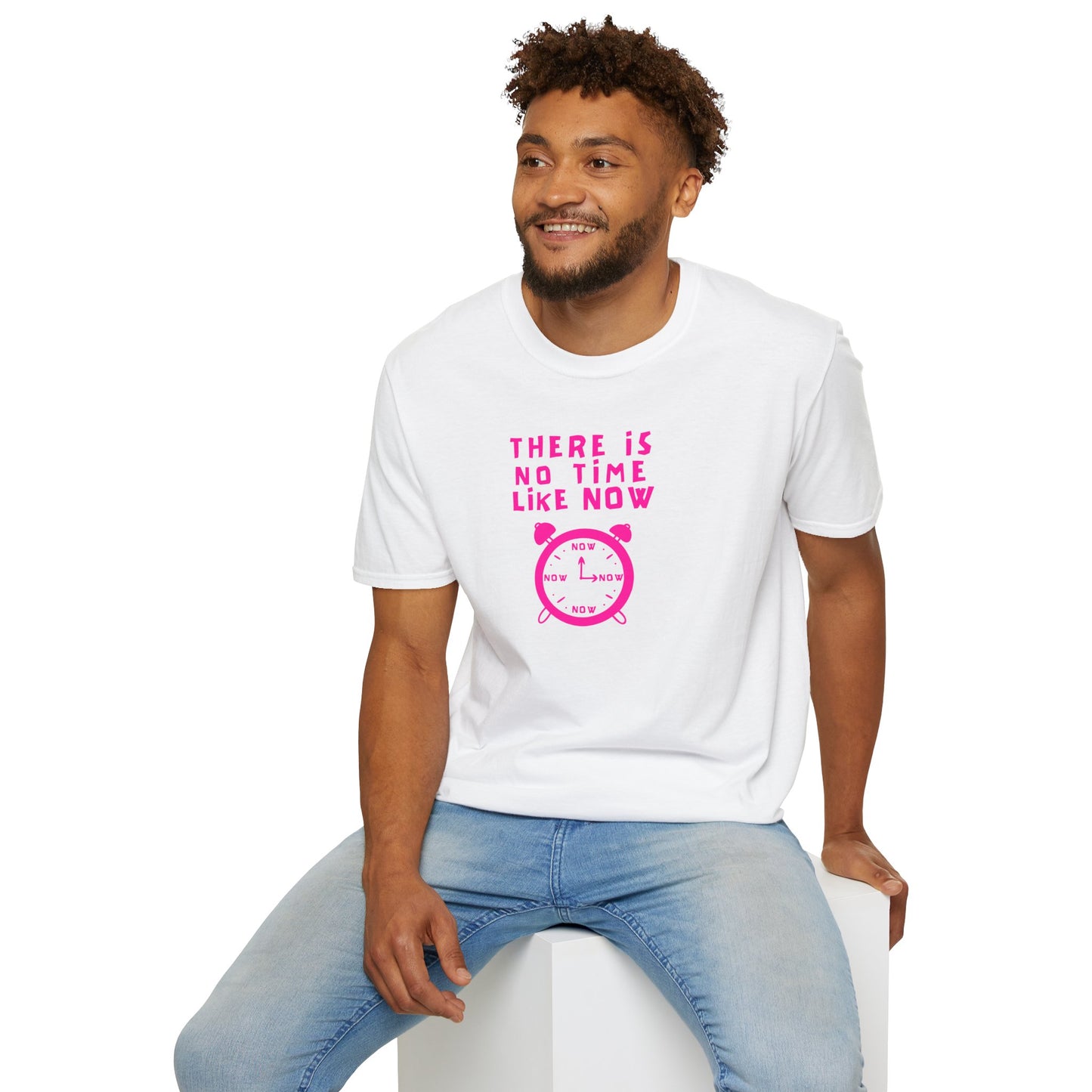 THERE IS NO TIME LIKE NOW Unisex Softstyle 100% Cotton T-Shirt