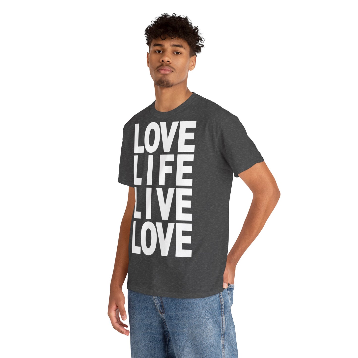 LOVE LIFE LIVE LOVE Unisex Heavy Cotton Tee