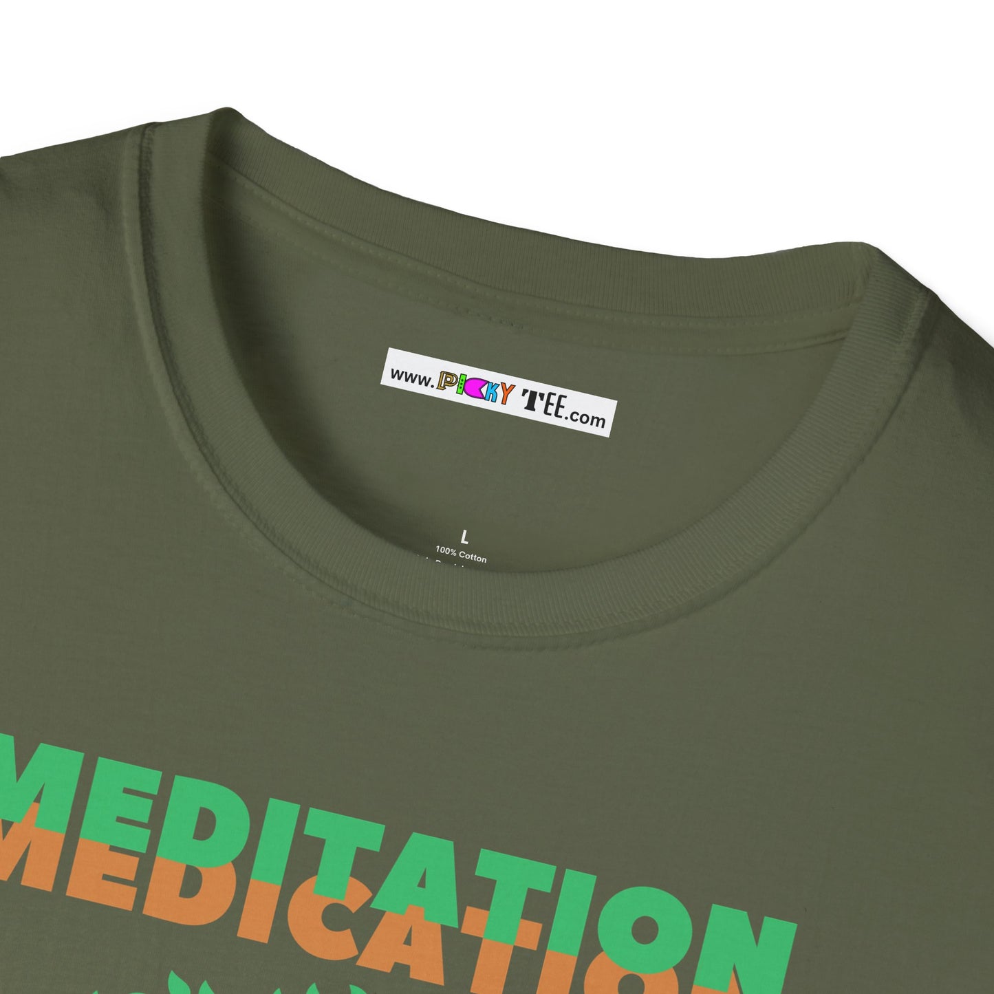 MEDITATION MEDICATION Unisex Softstyle 100% Cotton T-Shirt