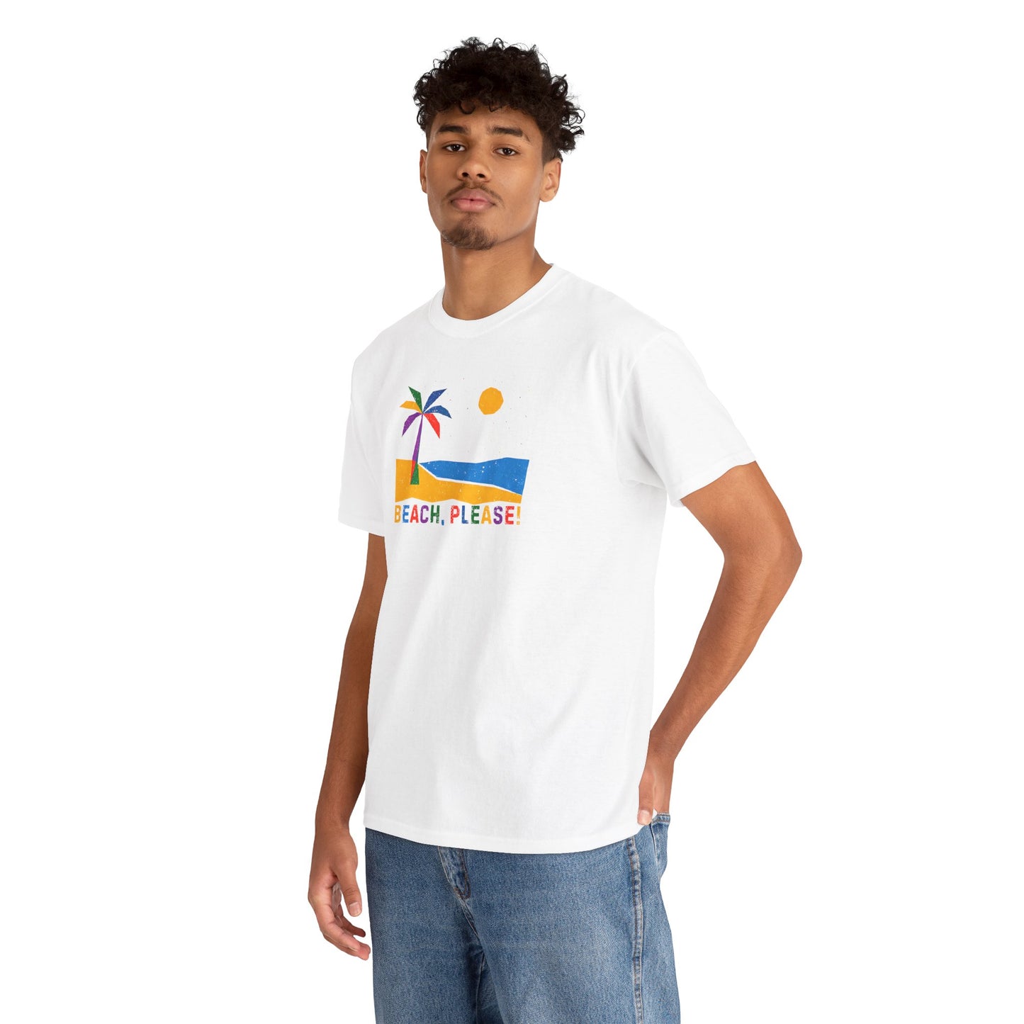 BEACH, PLEASE! Unisex Heavy Cotton Tee