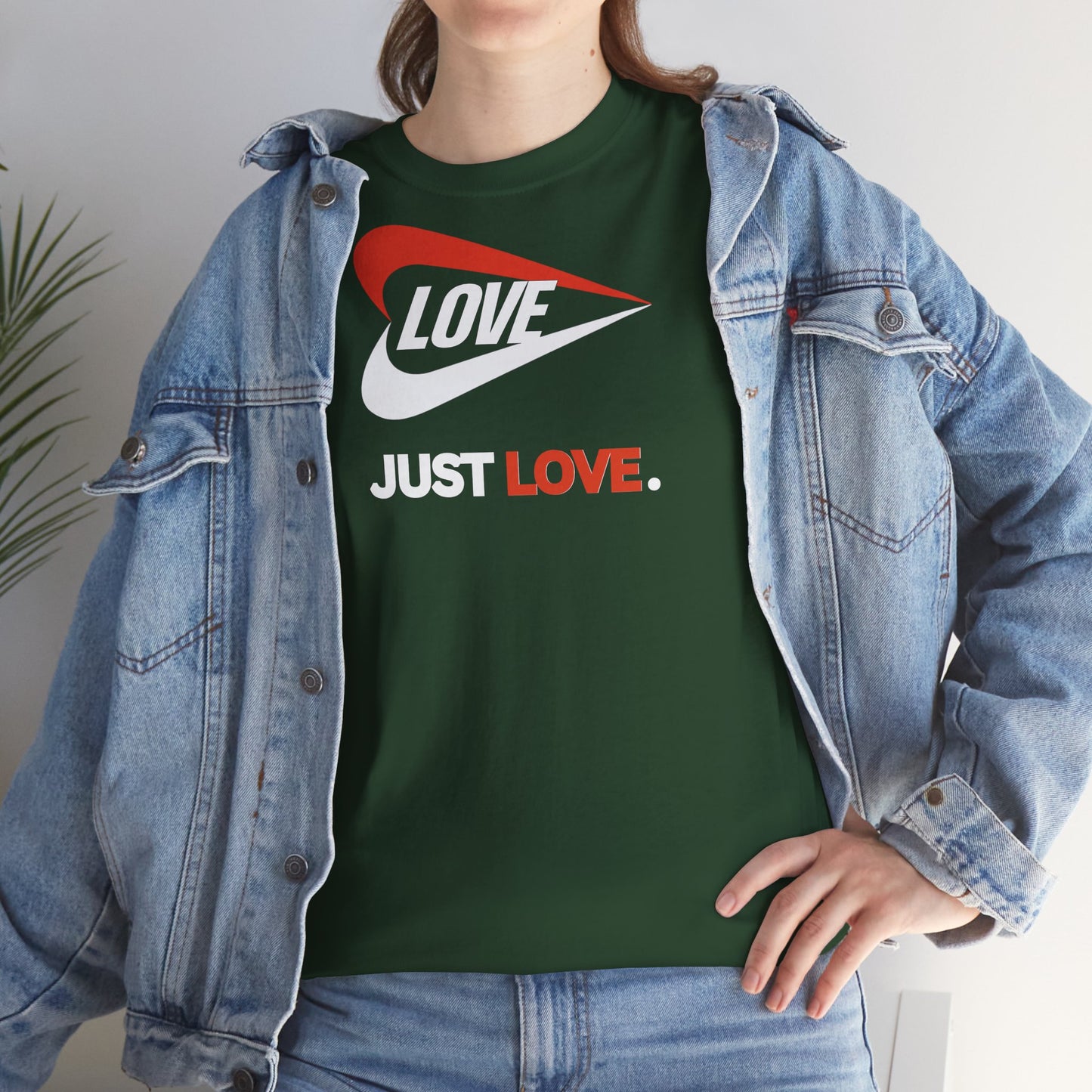 LOVE JUST LOVE. Unisex Heavy Cotton Tee