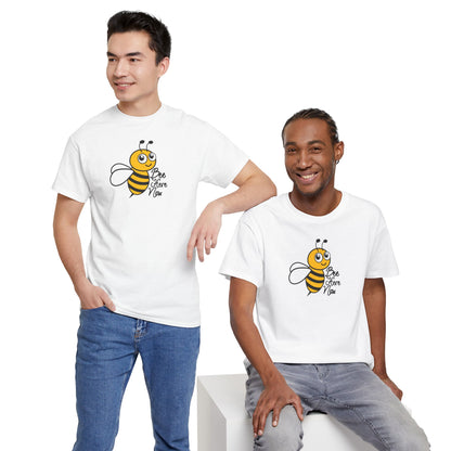 Bee Here Now Unisex Heavy Cotton Tee