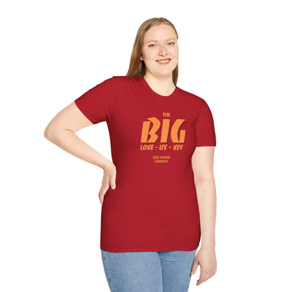 THE BIG LOVE-US-KEY Unisex Softstyle 100% Cotton T-Shirt