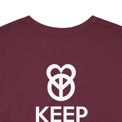 KEEP PEACE AND LOVE ON Unisex Heavy Cotton Tee