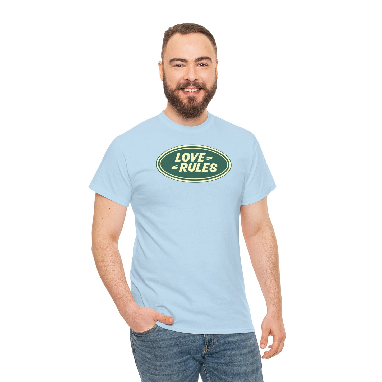 LOVE RULES Unisex Heavy Cotton Tee