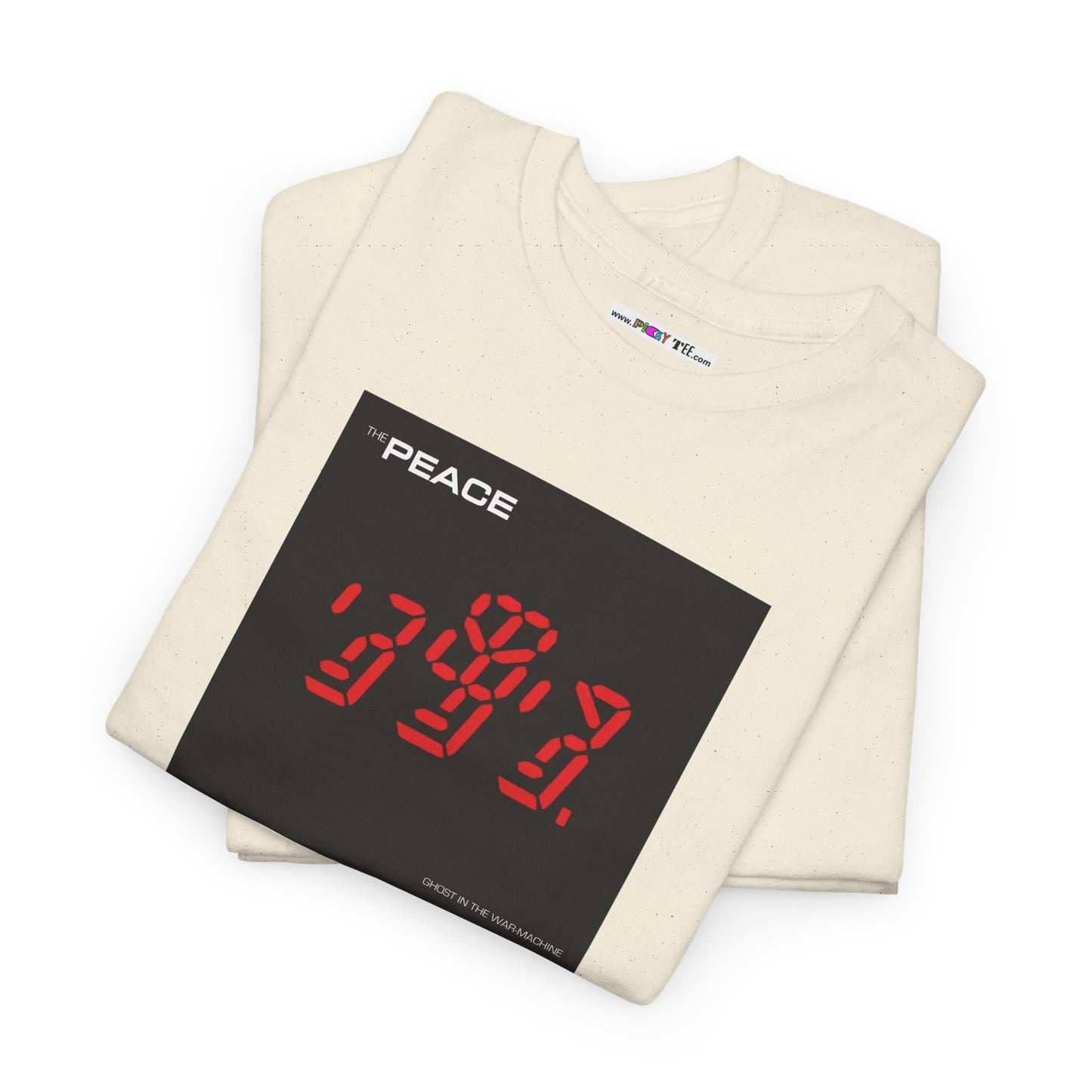 the PEACE ghost in the war-machine Unisex Heavy Cotton Tee