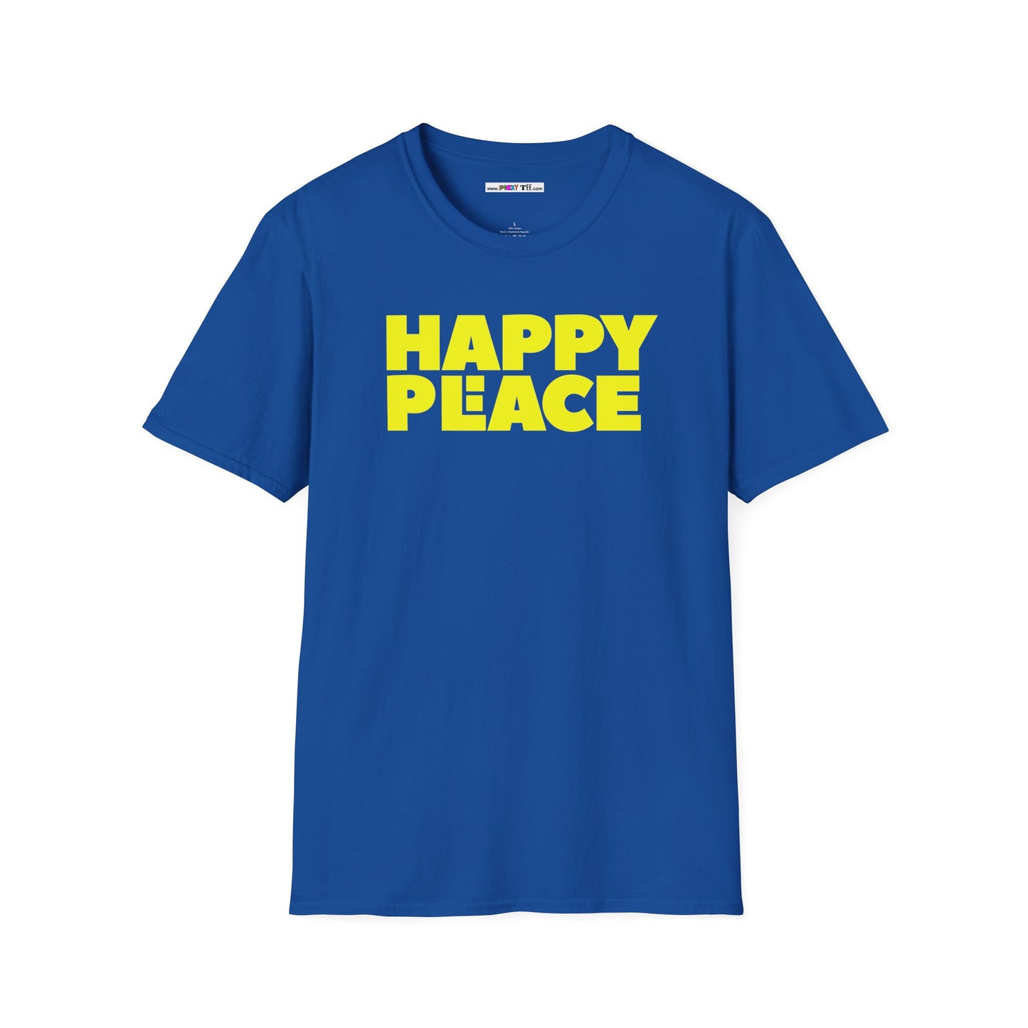 HAPPY PLACE/PEACE Unisex Softstyle 100% Cotton T-Shirt