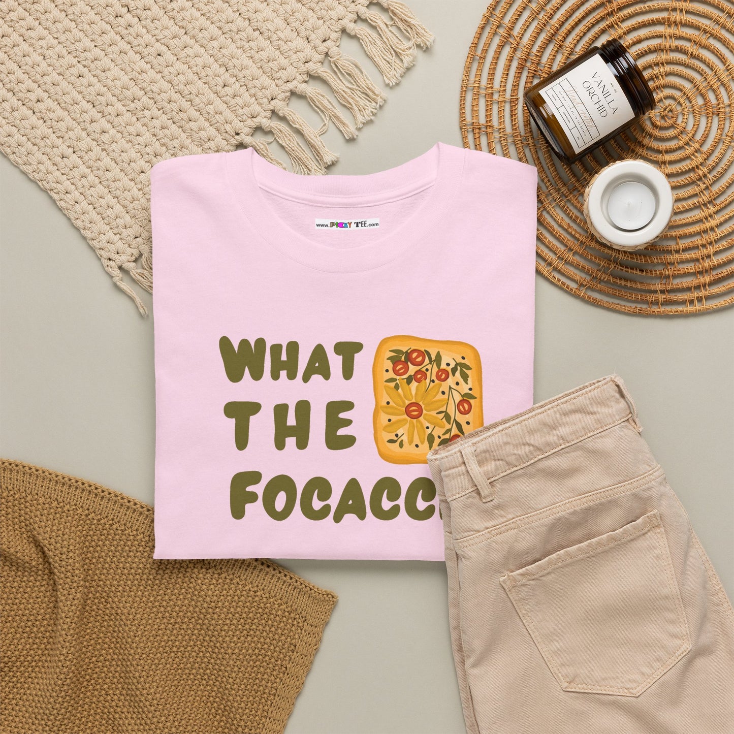 WHAT THE FOCACCIA Unisex Heavy Cotton Tee