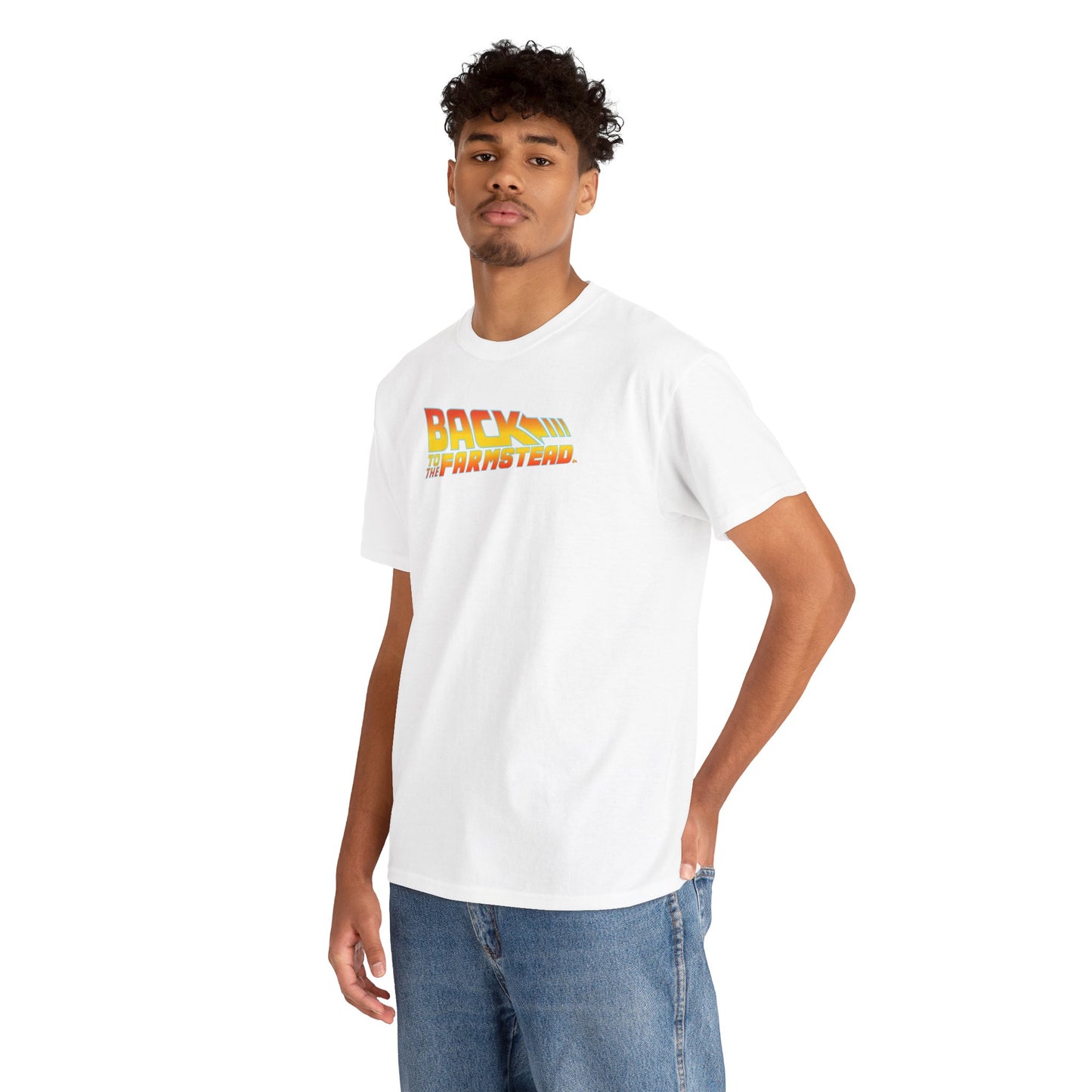 BACK TO THE FARMSTEAD Unisex Heavy Cotton Tee