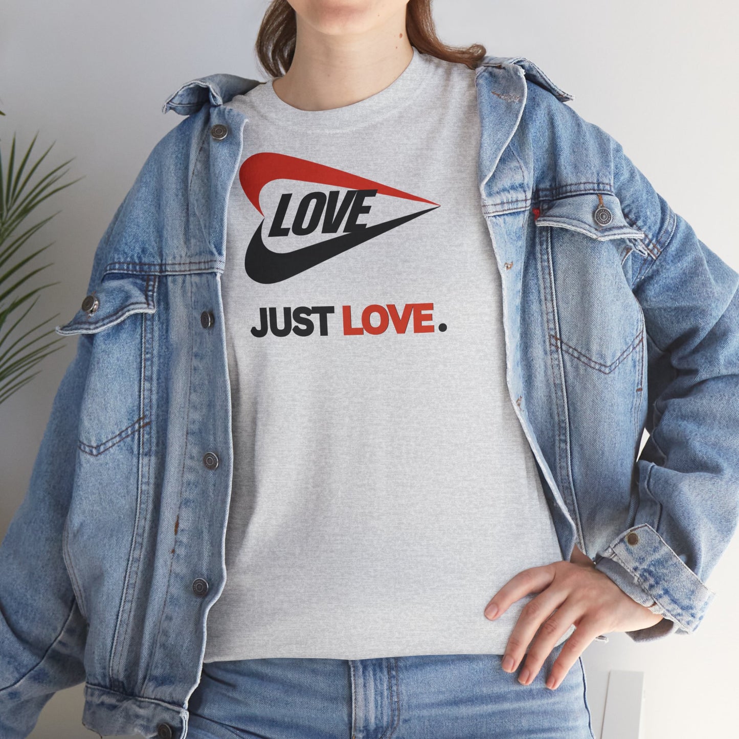 LOVE JUST LOVE. Unisex Heavy Cotton Tee