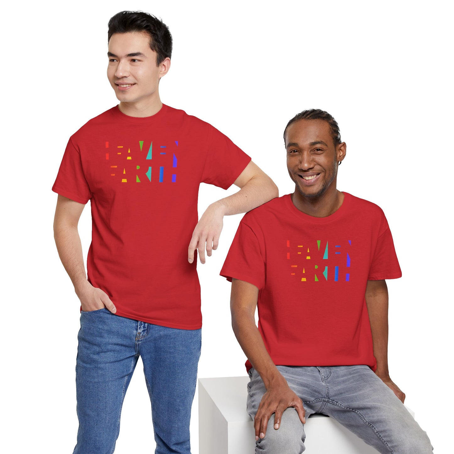 HEAVEN ON EARTH Unisex Heavy Cotton Tee — here now.