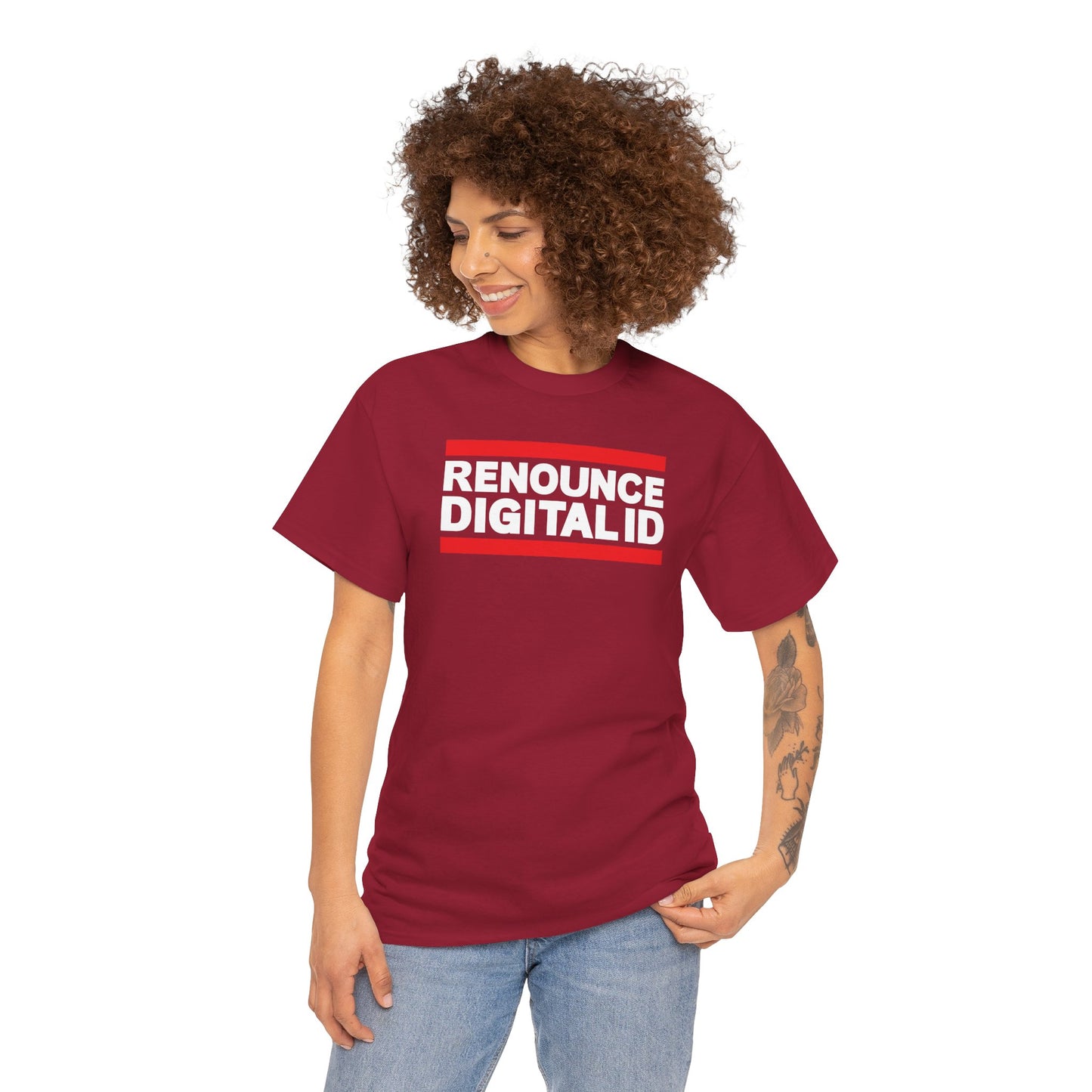 RENOUNCE DIGITAL ID Unisex Heavy Cotton Tee