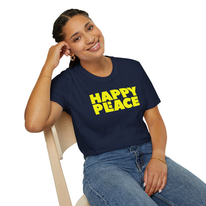 HAPPY PLACE/PEACE Unisex Softstyle 100% Cotton T-Shirt