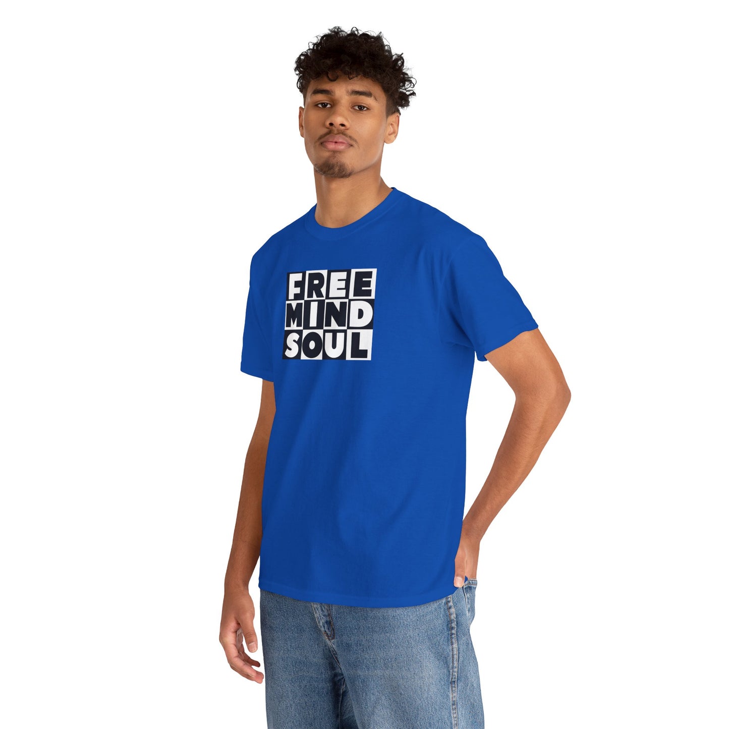 FREE MIND SOUL Unisex Heavy Cotton Tee