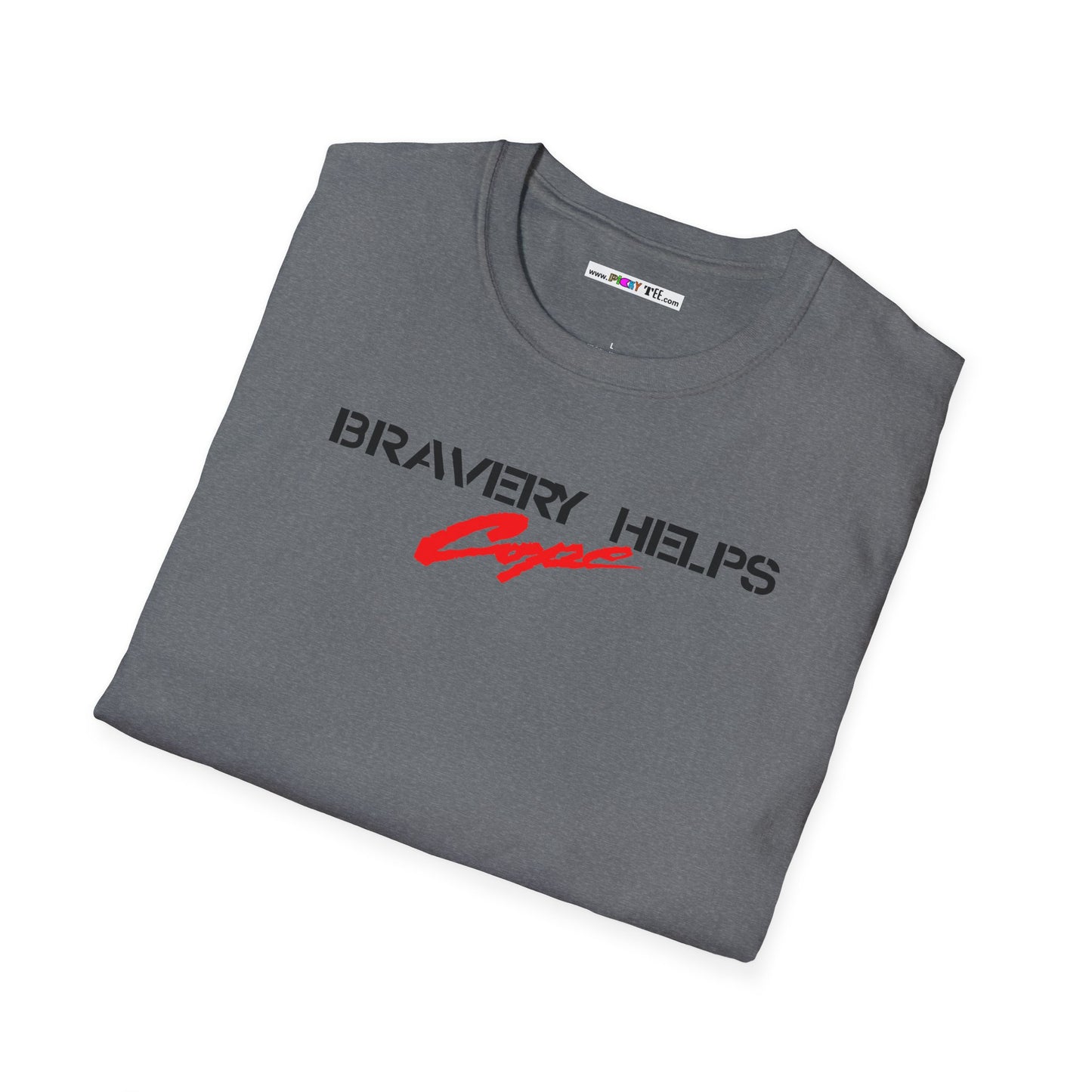 BRAVERY HELPS COPE Unisex Softstyle 100% Cotton T-Shirt