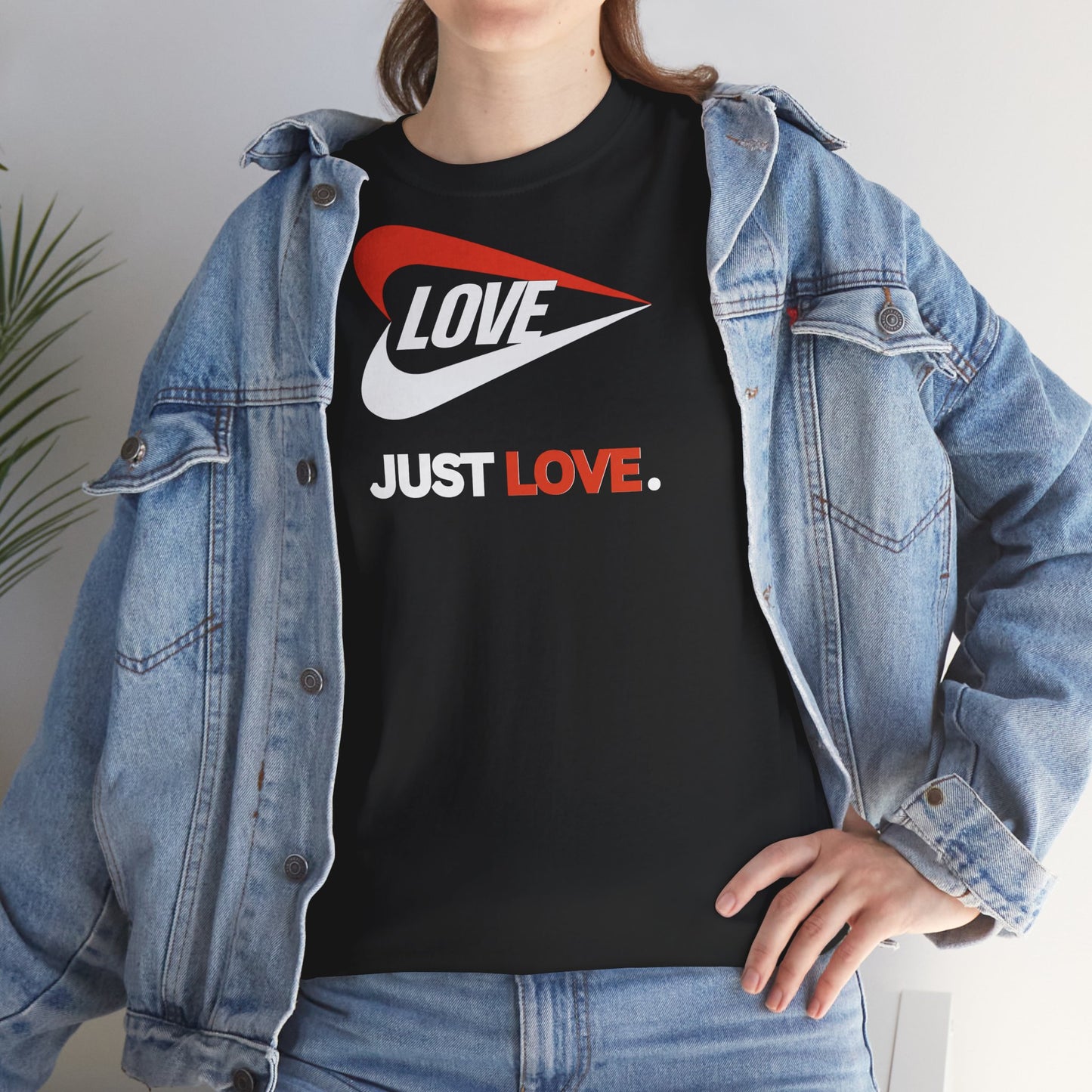LOVE JUST LOVE. Unisex Heavy Cotton Tee