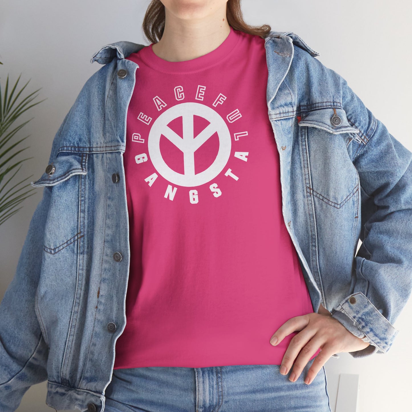 PEACEFUL GANGSTA Unisex Heavy Cotton Tee