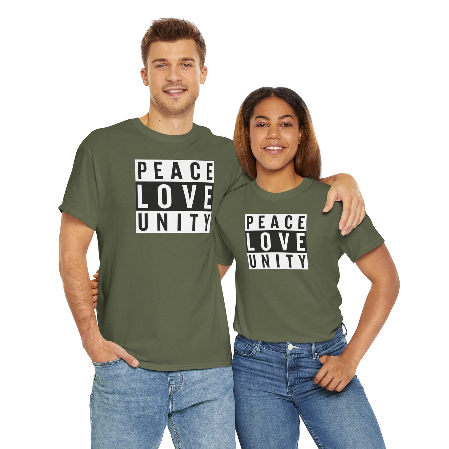 PEACELOVEUNITY Unisex Heavy Cotton Tee