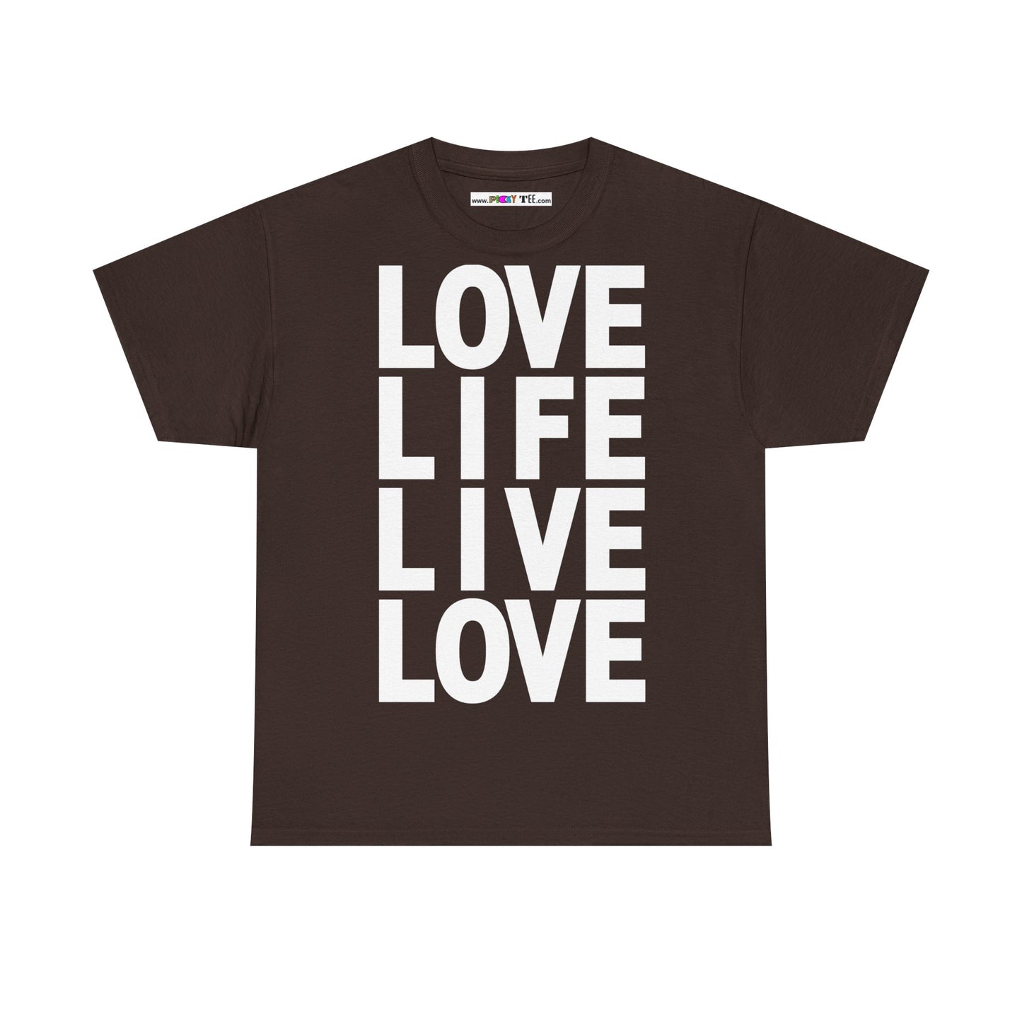 LOVE LIFE LIVE LOVE Unisex Heavy Cotton Tee