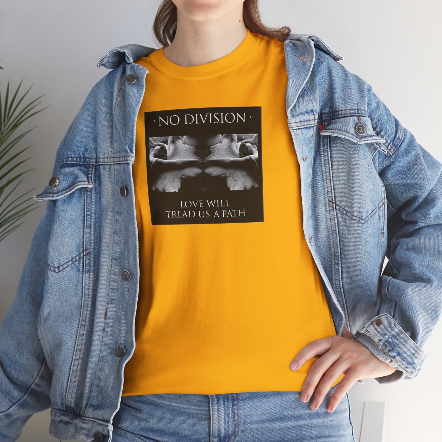 'NO DIVISION' LOVE WILL TREAD US A PATH Unisex Heavy Cotton Tee