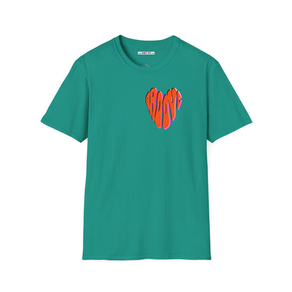 GROOVE is in THE HEART Unisex Softstyle 100% Cotton T-Shirt