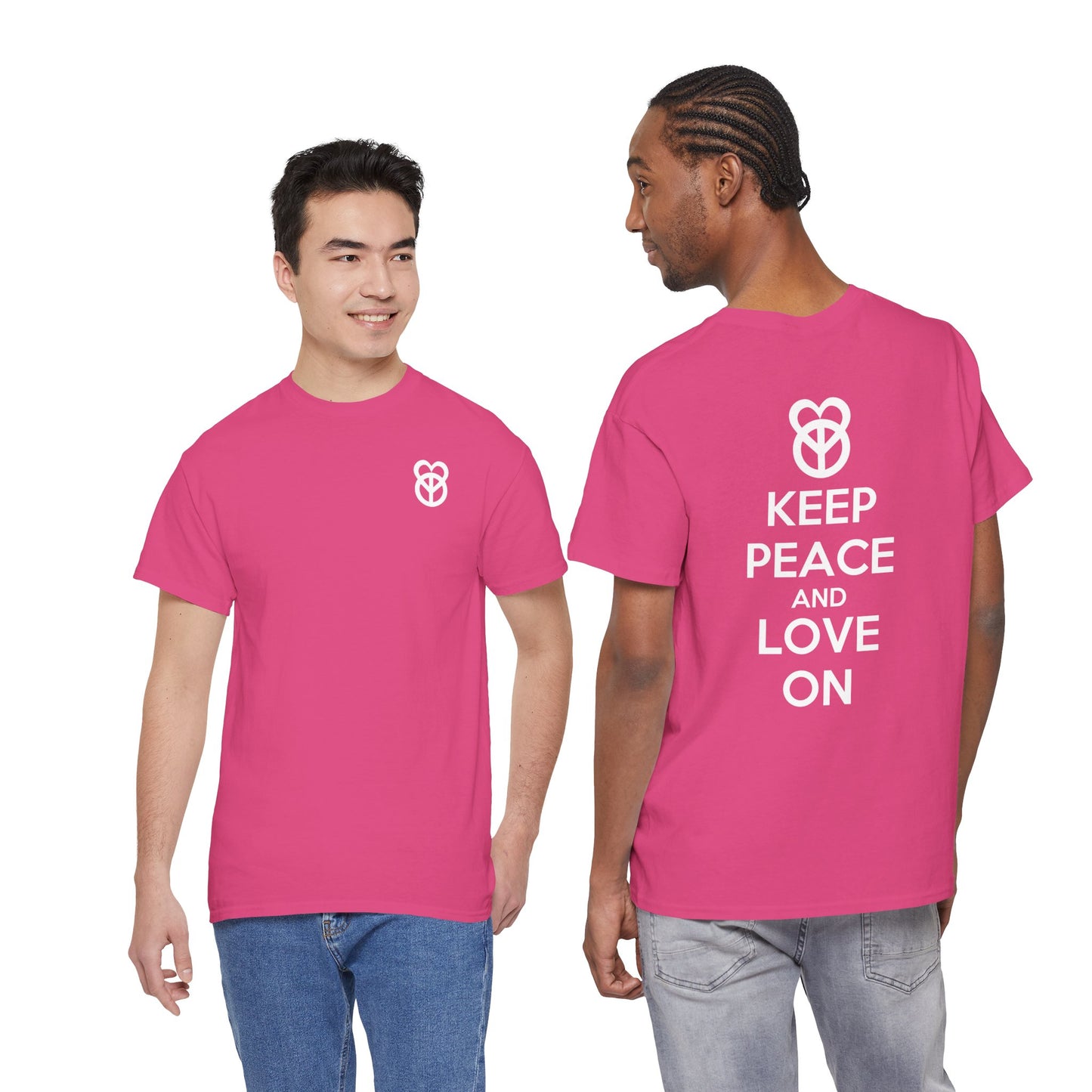 KEEP PEACE AND LOVE ON Unisex Heavy Cotton Tee