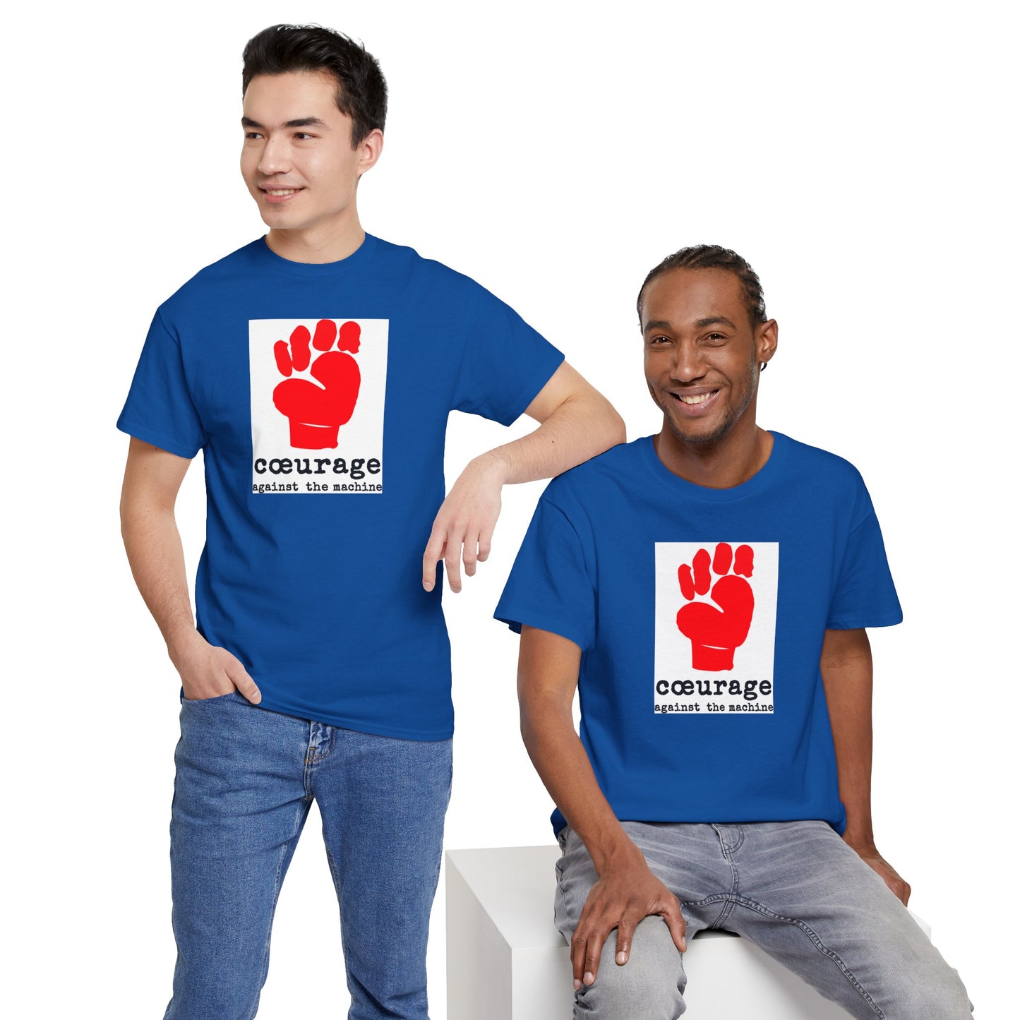 cœurage against the machine Unisex Heavy Cotton Tee