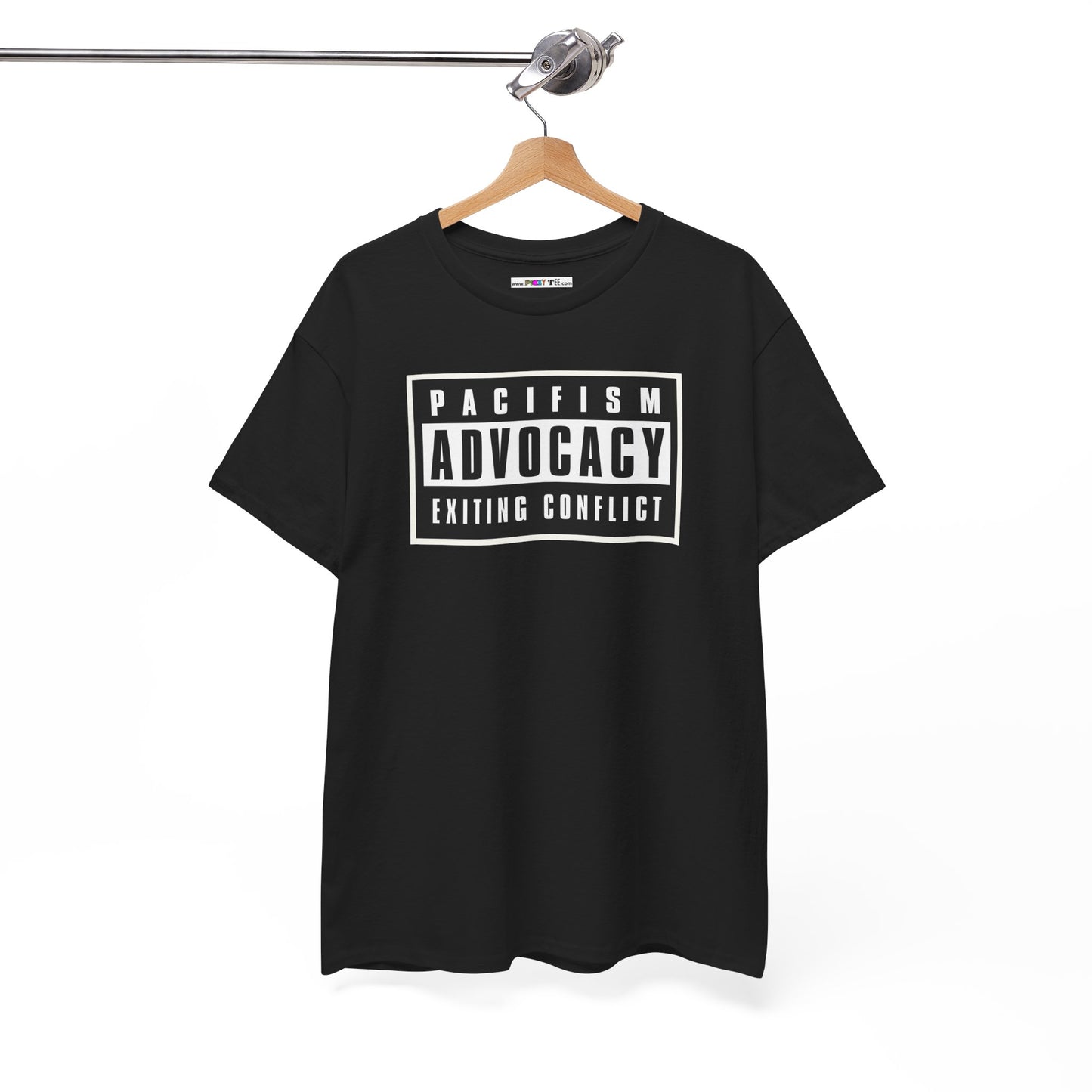 PACIFISM ADVOCACY EXITING CONFLICT Unisex Heavy Cotton Tee