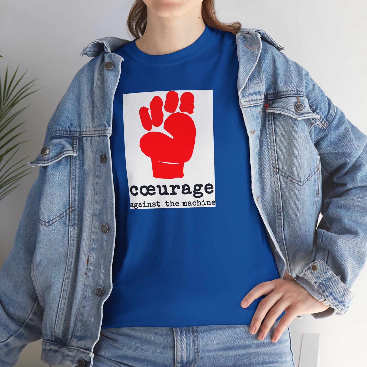 cœurage against the machine Unisex Heavy Cotton Tee
