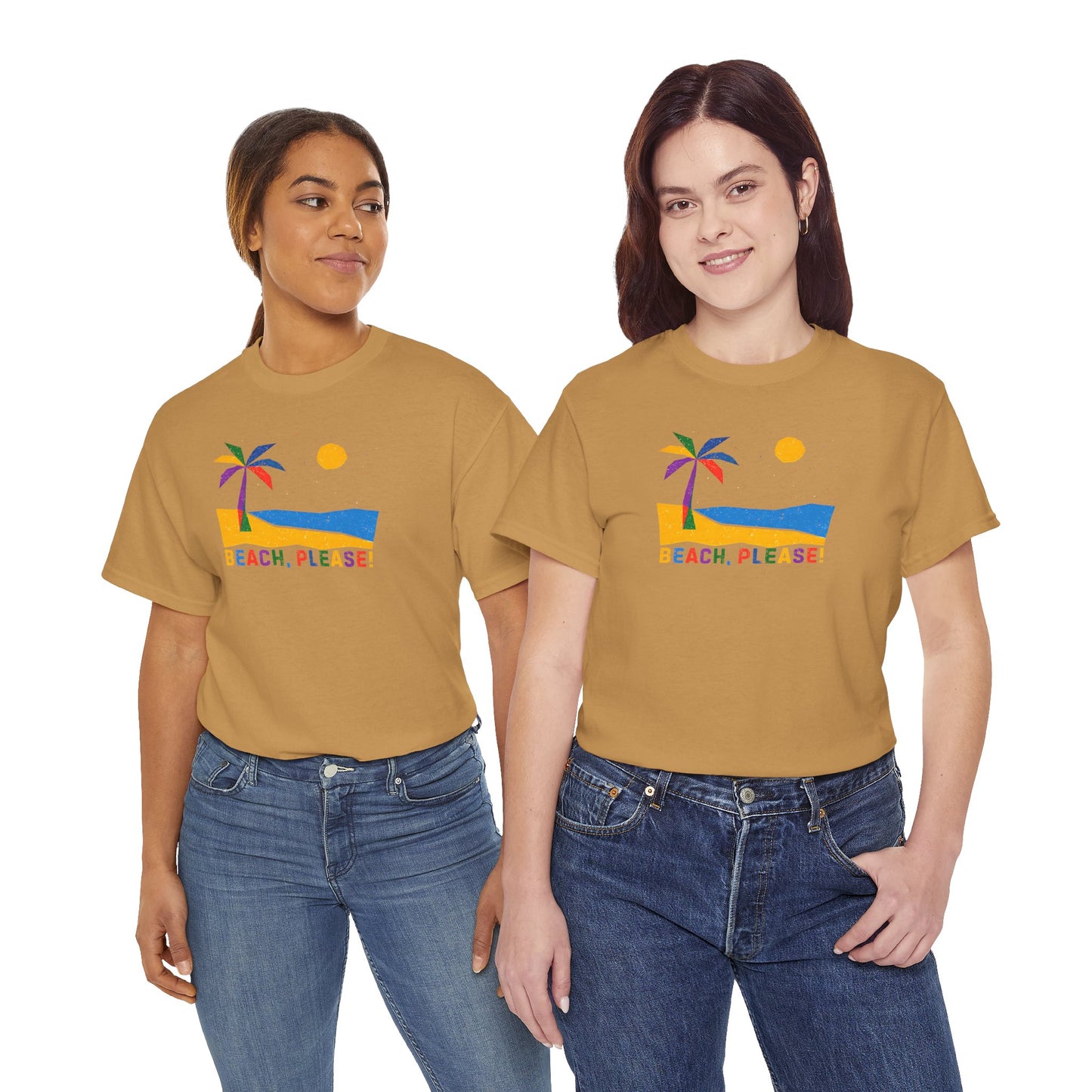 BEACH, PLEASE! Unisex Heavy Cotton Tee