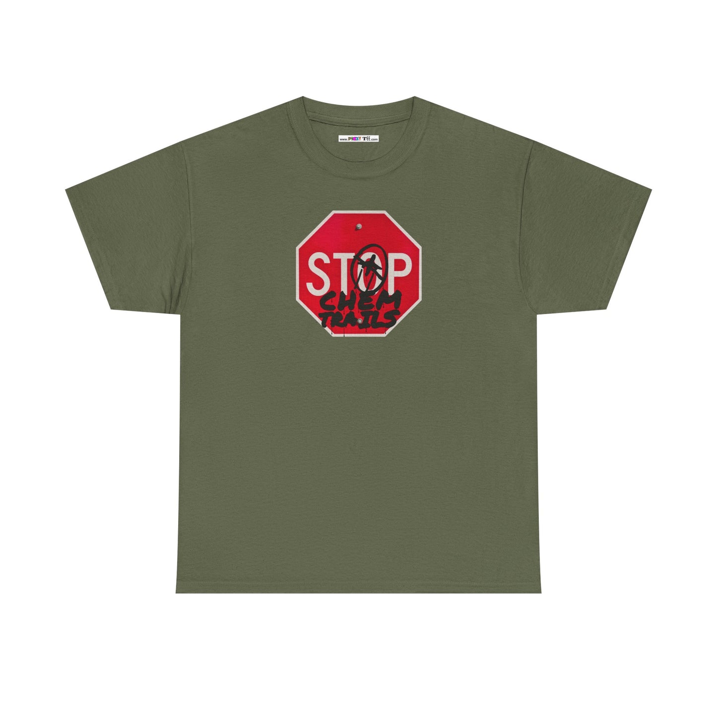STOP chem trails Unisex Heavy Cotton Tee
