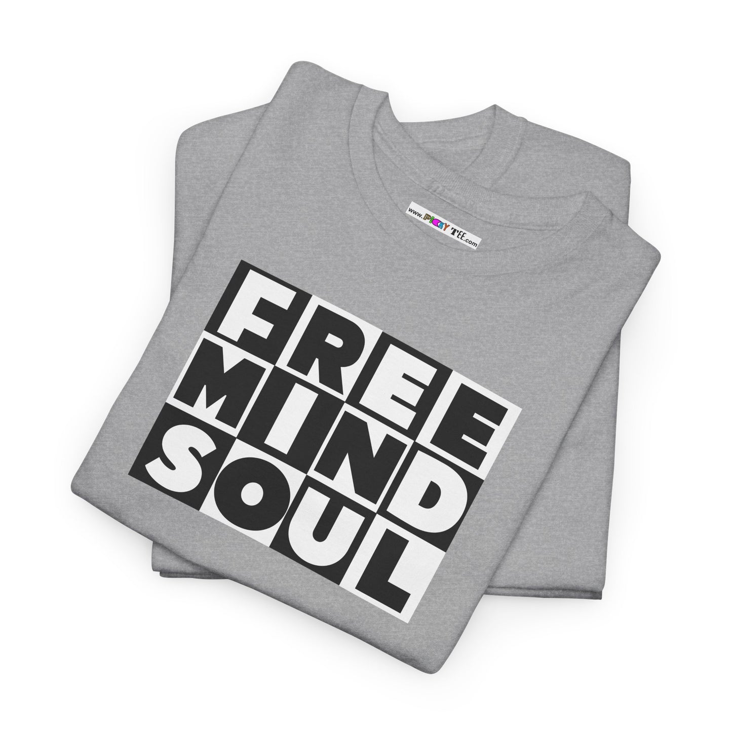 FREE MIND SOUL Unisex Heavy Cotton Tee